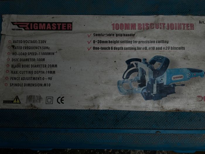 rigmaster 100mm biscuit joiner