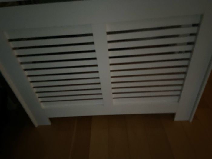 white radiator cover