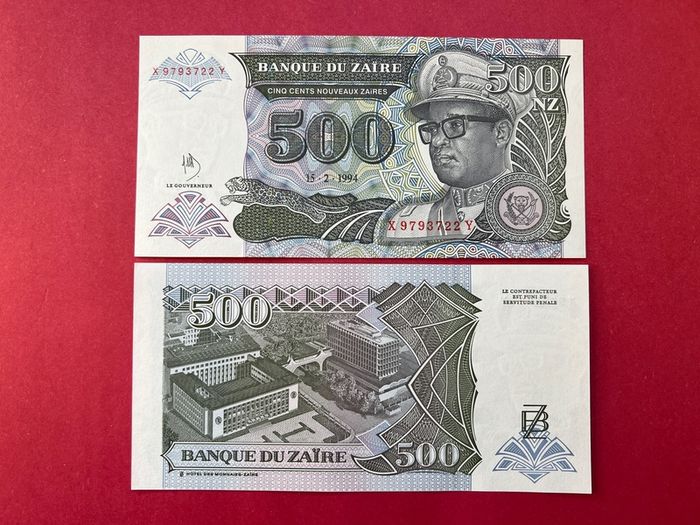 Zaire  500  Zaires  1994  Pick 64a   ( Uncirculated )