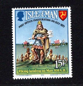 1973 Isle of Man Inauguration of Postal Independence Commemorative Stamp Mint Never Hinged (MNH)