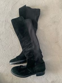Carvela Long Black Suede Boots