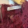 New Zara Lace Top - Size L / Size 12 Burgundy Image 2
