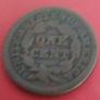 1854 American One Cent in Fine Condition coin Image 3