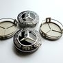 4 x Gloss Black 75mm  MERCEDES BENZ wheel CENTER CAPS (very strong fit, aluminum top) new style, for new models Image 8