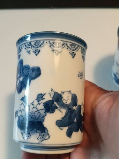 2 X Vintage Karako Nabeshima Hand painted Cups