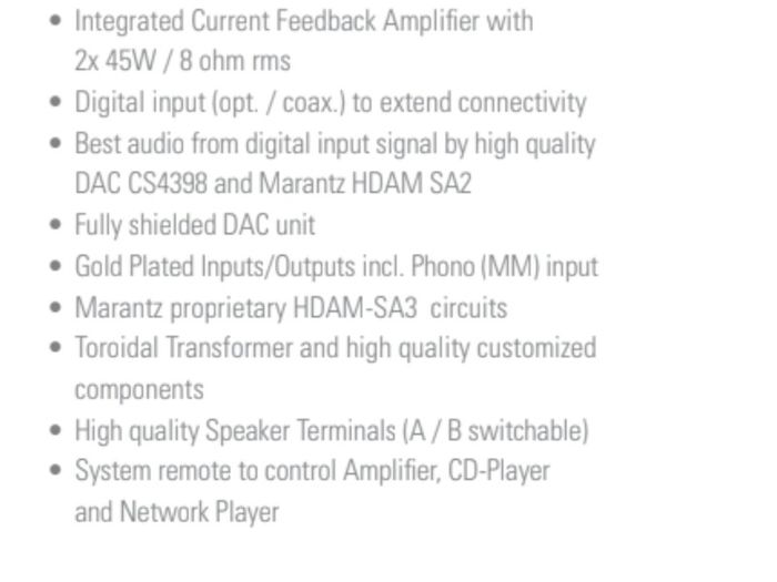 Marantz - Integrated Amplifier - PM6005 - with Remote control