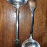 Antique Elkington & Co 2 silver plated Laddles Fiddle pattern Image 5