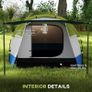 Three Man Two-Room Tent, with Porch and Accessories - Green Image 4