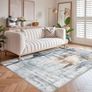 Area Rug Living Room Rugs Grey Modern Luxury Rug Soft Short Pile Carpet Modern Style Decorative Rugs for Living Room Bedroom (Grey/gold, 120 x 160 cm) Image 2
