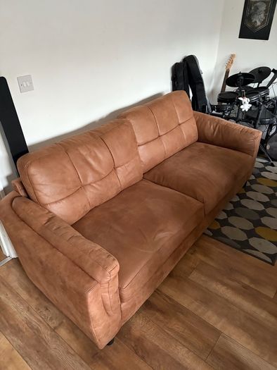 Synthetic leather couch