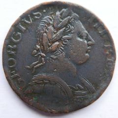 George Iii 1775 Non Royal Evasion Cuivre Demi-penny