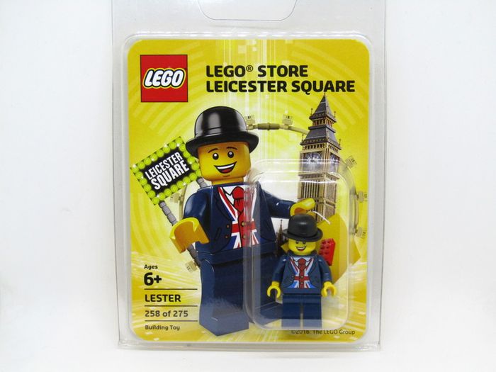 Lego Lester Minifigure - London Leicester Square Limited Edition Exclusive 258 of 275 Plus extras EXTREMELY RARE