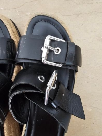 Zara Slip On Espadrille Black Sandals