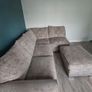 Stunning L-Shaped Corner Sofa with Matching Footstool - Excellent Condition Image 2