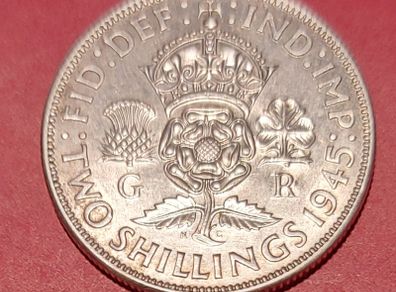 England 1945 George Vi Florin Uncirculated