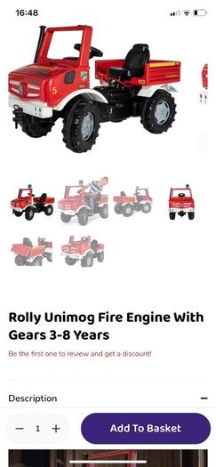 Rolly unimog toy fire engine