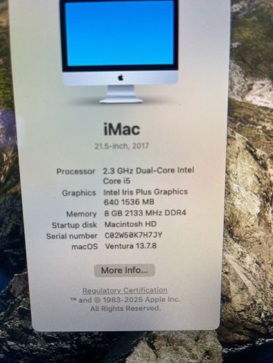 imac 2017 21.5 inch