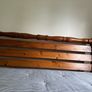 Pine king size sleigh bed with Respa mattress good condition Image 4