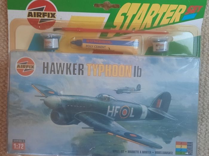 Vintage Airfix Model Starter Kit - Hawker Typhoon Aircraft lb
