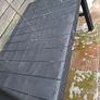 Black hard plastic garden or pargola table Image 2