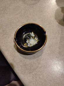 Mosis Ashtray Or Small Dish Hand Made In Cyprus 24 K Gold .