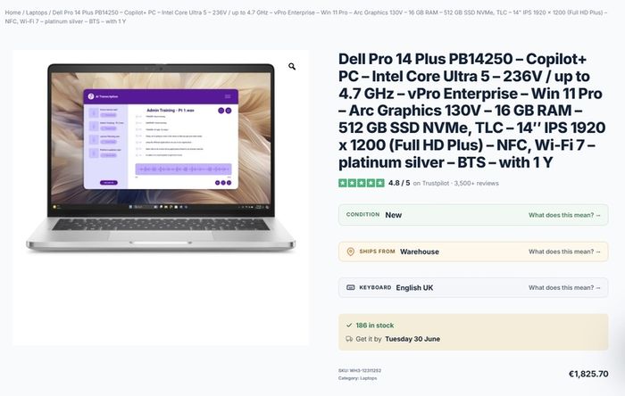 Dell Pro 14 Plus laptop, brand NEW