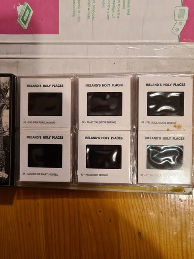 Vintage 36 Coloured Slides Of Ireland's Holy Places. With Cassette Commentary BY koaudioview Dublin