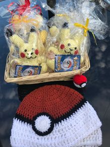 Pokemon Pickachu inspired with Pokemon card gift wrapped hand madr
