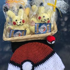 Pokemon Pickachu inspired with Pokemon card gift wrapped hand madr