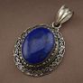 Beautiful Handmade Desgin 925 Silver & Lapis Lazuli Pendant Image 5