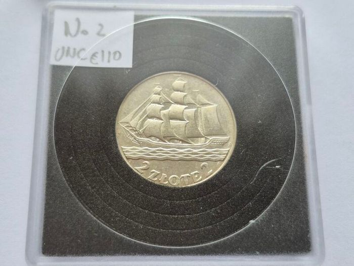 Poland 2 zlote silver coin 1936 Seaport
