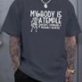 "My Body Is Temple" T-shirt Image 2