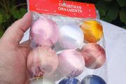 Vintage Silk Spun Christmas Baubles