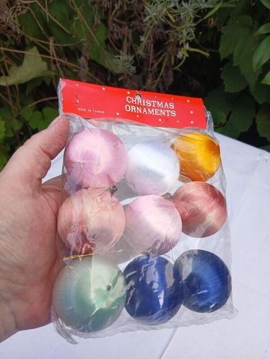 Vintage Silk Spun Christmas Baubles