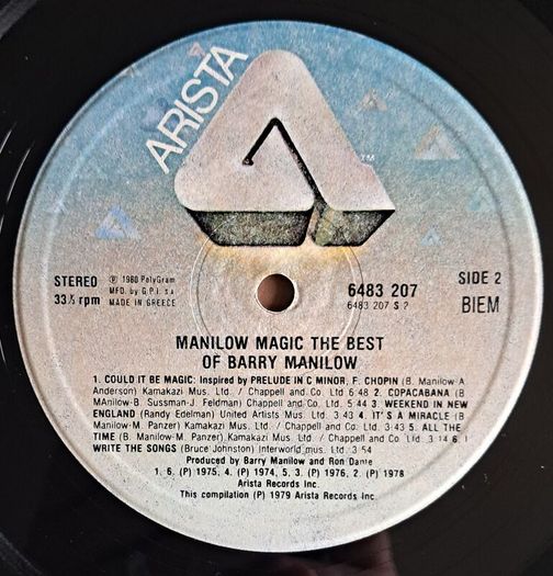 Barry Manilow Magic Vinyl