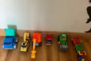 Bundle of plastic trucks