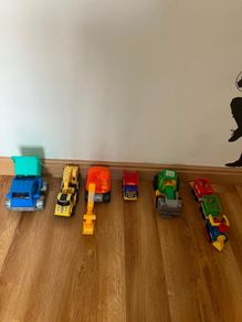 Bundle of plastic trucks