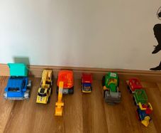Bundle of plastic trucks