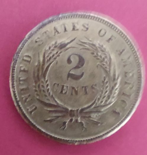 U.S.A.1864 2 Cents  Coin in Extremely Fine condition