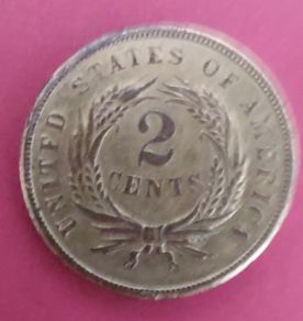 U.S.A.1864 2 Cents  Coin in Extremely Fine condition