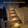 Solar Lights Outdoor, 4 Pack Garden Solar Fence Lights with Warm White and Multi-Colour Changing Modes, Waterproof Garden Ornaments Outdoor for Fence Stairs Step Terraces Deck Yard Patio Image 3