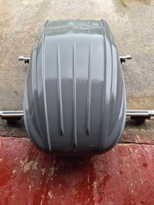 Roof box and rails