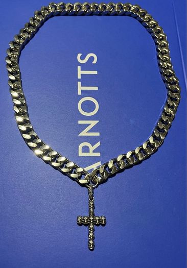 Skulls In Cross Necklace chain
