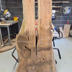 Wooden Live Edge Cherry Slab (free Delivery In Dublin)