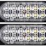2 X Amber+white 12 Led Recovery Strobe Grill Breakdown Flashing Light Lamp Image 3