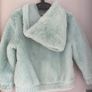 Tesco F+F Aqua fluffy thermal fleece jacket with zip Size 3-4 EUC Image 2