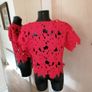 Women's Top Red Lace Nwot Size 14 Reduced Image 4