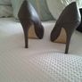 Dorothy Perkins Stone Grey High Heels - Size 4 Image 5