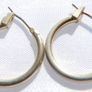 Vintage 18ct Gold Plated Hoops Earrings 1,87g Image 2