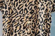 ZARA leopard print tee Sz S (Fit 8-10 UK)